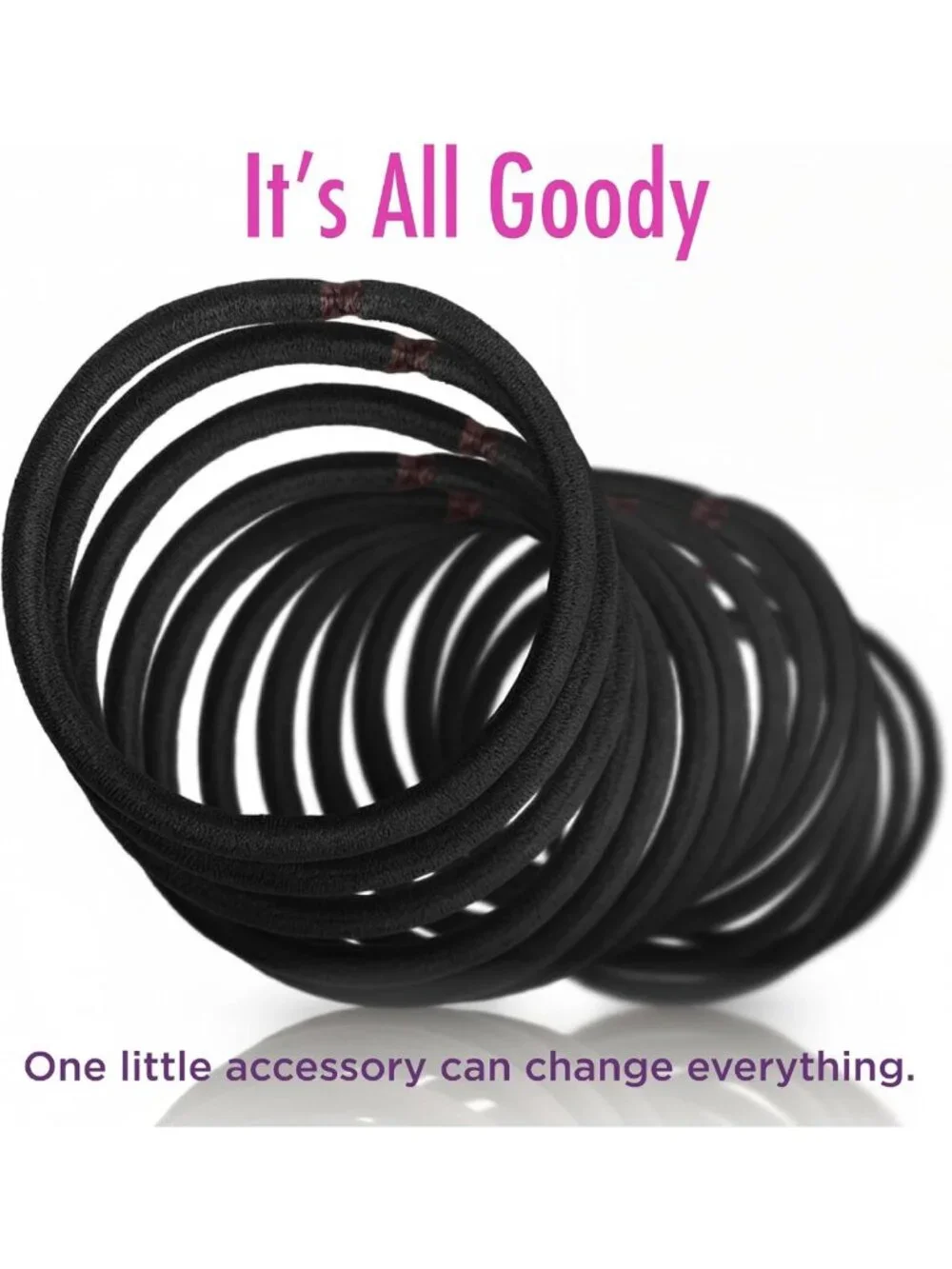 Pain-Free Elastic Hair Ties - 30 Ct Black Rubber Bands, No-Snag, Ouchless